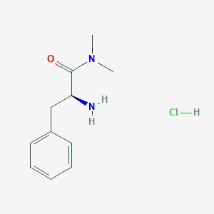 molecular formula C11H17ClN2O B3092858 (S)-2-Amino-N,N-dimethyl-3-phenylpropanamide hydrochloride CAS No. 123665-42-9
