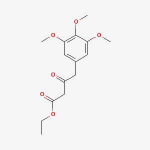 molecular formula C15H20O6 B3092902 Ethyl 3-oxo-4-(3,4,5-trimethoxyphenyl)butanoate CAS No. 123794-62-7