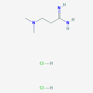 molecular formula C5H14ClN3 B3093016 3-(Dimethylamino)propanimidamide dihydrochloride CAS No. 1240527-89-2