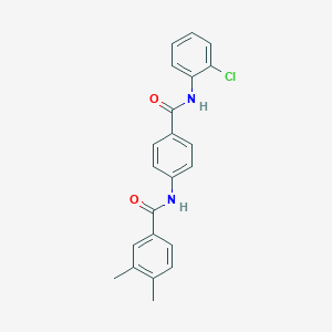 molecular formula C22H19ClN2O2 B309311 N-{4-[(2-chloroanilino)carbonyl]phenyl}-3,4-dimethylbenzamide 