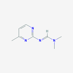 molecular formula C8H12N4 B3093291 N,N-dimethyl-N'-(4-methylpyrimidin-2-yl)methanimidamide CAS No. 124211-79-6