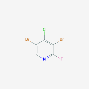 molecular formula C5HBr2ClFN B3093300 3,5-Dibromo-4-chloro-2-fluoropyridine CAS No. 1242329-24-3