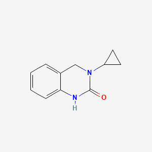molecular formula C11H12N2O B3093379 3-Cyclopropyl-3,4-dihydroquinazolin-2(1h)-one CAS No. 1243325-01-0