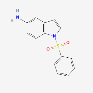 molecular formula C14H12N2O2S B3093415 1-(Phenylsulfonyl)-1h-indol-5-amine CAS No. 124400-52-8