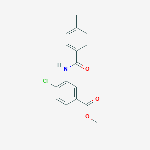 molecular formula C17H16ClNO3 B309354 Ethyl 4-chloro-3-[(4-methylbenzoyl)amino]benzoate 