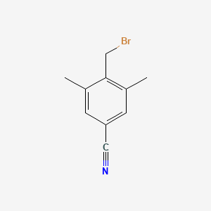 molecular formula C10H10BrN B3093552 4-(Bromomethyl)-3,5-dimethylbenzonitrile CAS No. 1246247-73-3