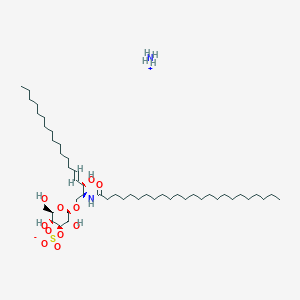 molecular formula C48H96N2O11S B3093583 Tetracosanamide, N-[(1S,2R,3E)-2-hydroxy-1-[[(3-O-sulfo-beta-D-galactopyranosyl)oxy]methyl]-3-heptadecen-1-yl]-, ammonium salt CAS No. 1246304-32-4