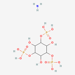 molecular formula C6H18NO15P3 B3093598 azane;(2,4,6-trihydroxy-3,5-diphosphonooxycyclohexyl) dihydrogen phosphate CAS No. 1246355-67-8
