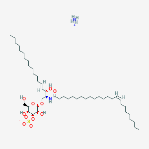 molecular formula C48H94N2O11S B3093609 15-Tetracosenamide, N-[(1S,2R,3E)-2-hydroxy-1-[[(3-O-sulfo-beta-D-galactopyranosyl)oxy]methyl]-3-heptadecen-1-yl]-, ammonium salt, (15Z)- CAS No. 1246355-69-0