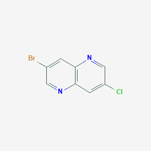 molecular formula C8H4BrClN2 B3093627 3-Bromo-7-chloro-1,5-naphthyridine CAS No. 1246550-12-8