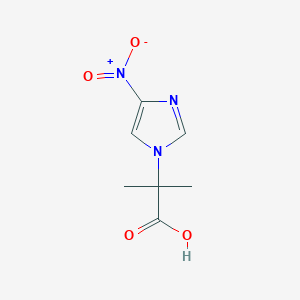 molecular formula C7H9N3O4 B3093711 2-methyl-2-(4-nitro-1H-imidazol-1-yl)propanoic acid CAS No. 1247596-39-9
