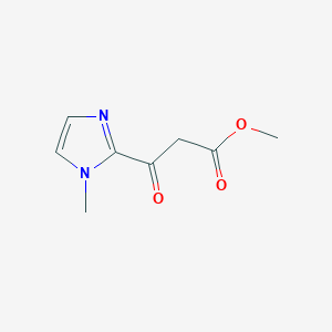 molecular formula C8H10N2O3 B3093838 Methyl 3-(1-Methyl-2-imidazolyl)-3-oxopropionate CAS No. 124999-48-0