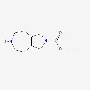 molecular formula C13H24N2O2 B3094014 CIS-2-BOC-OCTAHYDRO-PYRROLO[3,4-D]AZEPINE CAS No. 1252572-33-0