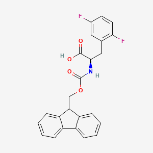 molecular formula C24H19F2NO4 B3094068 (R)-2-((((9H-Fluoren-9-yl)methoxy)carbonyl)amino)-3-(2,5-difluorophenyl)propanoic acid CAS No. 1253792-21-0