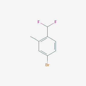 molecular formula C8H7BrF2 B3094074 4-Bromo-1-(difluoromethyl)-2-methylbenzene CAS No. 1254034-33-7
