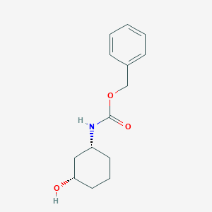molecular formula C14H19NO3 B3094379 Benzyl N-[(1R,3S)-3-hydroxycyclohexyl]carbamate CAS No. 1257303-72-2