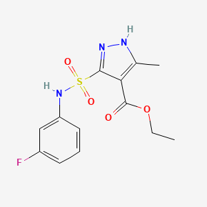 ethyl 5-[(3-fluorophenyl)sulfamoyl]-3-methyl-1H-pyrazole-4-carboxylate