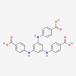molecular formula C27H21N3O6 B3094428 4,4',4''-(Benzene-1,3,5-triyltris(azanediyl))tribenzoic acid CAS No. 1258012-29-1