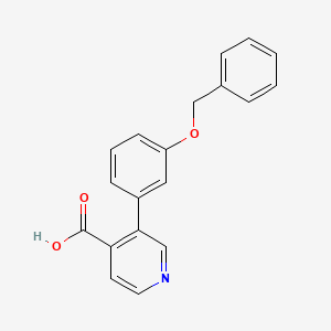 molecular formula C19H15NO3 B3094456 3-(3-Benzyloxyphenyl)isonicotinic acid CAS No. 1258625-06-7