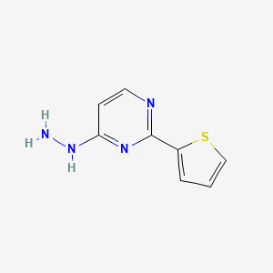 molecular formula C8H8N4S B3094532 4-Hydrazinyl-2-(thiophen-2-yl)pyrimidine CAS No. 125926-68-3