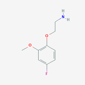 molecular formula C9H12FNO2 B3094542 2-(4-Fluoro-2-methoxyphenoxy)ethan-1-amine CAS No. 125960-68-1