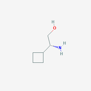 molecular formula C6H13NO B3094547 (2R)-2-Amino-2-cyclobutylethan-1-ol CAS No. 1259608-21-3