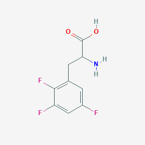 molecular formula C9H8F3NO2 B3094556 2,3,5-TRIFLUORO-DL-PHENYLALANINE CAS No. 1259960-60-5