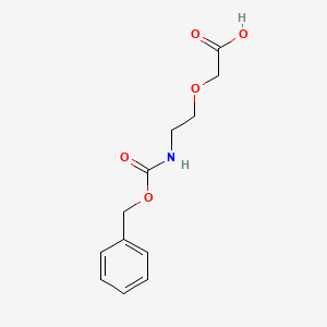 molecular formula C12H15NO5 B3094603 Cbz-NH-peg1-CH2cooh 