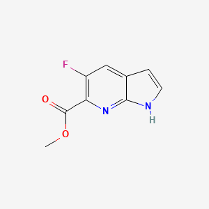 molecular formula C9H7FN2O2 B3094632 Methyl 5-fluoro-1H-pyrrolo[2,3-b]pyridine-6-carboxylate CAS No. 1260383-54-7