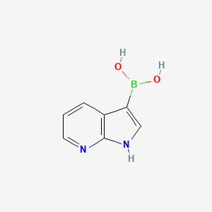 molecular formula C7H7BN2O2 B3094643 1H-pyrrolo[2,3-b]pyridin-3-ylboronic acid CAS No. 1260433-36-0