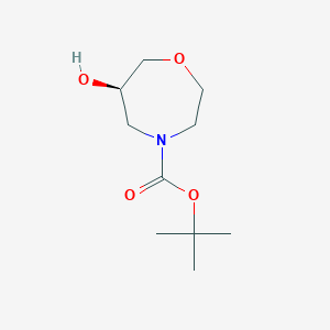 molecular formula C10H19NO4 B3094712 (R)-4-Boc-6-hydroxy-[1,4]oxazepane CAS No. 1260616-96-3