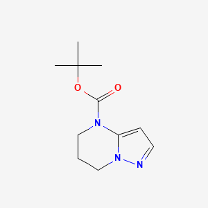 molecular formula C11H17N3O2 B3094749 tert-Butyl 6,7-dihydropyrazolo[1,5-a]pyrimidine-4(5H)-carboxylate CAS No. 1260676-11-6