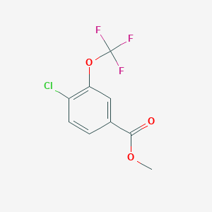 molecular formula C9H6ClF3O3 B3094903 Methyl 4-chloro-3-(trifluoromethoxy)benzoate CAS No. 1261444-00-1