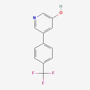 molecular formula C12H8F3NO B3094925 5-[4-(Trifluoromethyl)phenyl]pyridin-3-ol CAS No. 1261497-16-8