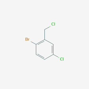 molecular formula C7H5BrCl2 B3094988 1-Bromo-4-chloro-2-(chloromethyl)benzene CAS No. 1261678-76-5