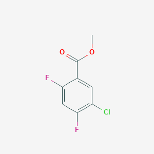 molecular formula C8H5ClF2O2 B3095048 Methyl 5-chloro-2,4-difluorobenzoate CAS No. 1261802-94-1