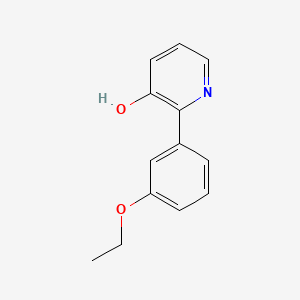 molecular formula C13H13NO2 B3095077 2-(3-Ethoxyphenyl)pyridin-3-ol CAS No. 1261895-76-4