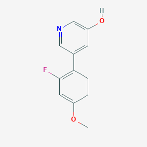 molecular formula C12H10FNO2 B3095082 5-(2-Fluoro-4-methoxyphenyl)pyridin-3-ol CAS No. 1261895-78-6