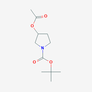 molecular formula C11H19NO4 B3096041 tert-Butyl 3-acetoxypyrrolidine-1-carboxylate CAS No. 1269448-76-1