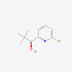 molecular formula C10H14BrNO B3096085 (1S)-1-(6-bromopyridin-2-yl)-2,2-dimethylpropan-1-ol CAS No. 127049-52-9