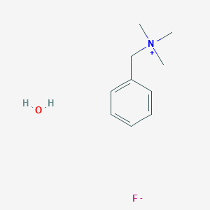 molecular formula C10H18FNO B3096262 Benzyltrimethylammonium fluoride hydrate CAS No. 127582-36-9