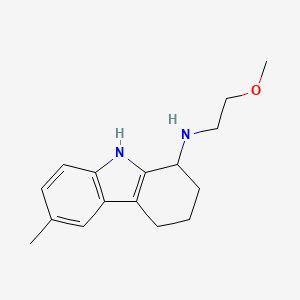 molecular formula C16H22N2O B3096320 N-(2-methoxyethyl)-6-methyl-2,3,4,9-tetrahydro-1H-carbazol-1-amine CAS No. 1279219-07-6