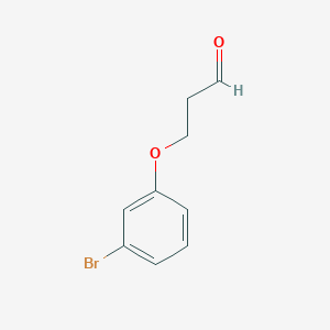 molecular formula C9H9BrO2 B3096329 3-(3-bromophenoxy)propanal CAS No. 127973-09-5
