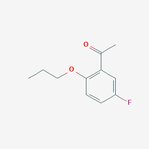 molecular formula C11H13FO2 B3096335 1-(5-Fluoro-2-propoxyphenyl)ethanone CAS No. 127980-12-5