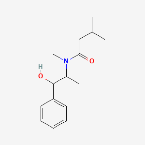 molecular formula C15H23NO2 B3096352 N-(2-hydroxy-1-methyl-2-phenylethyl)-N,3-dimethylbutanamide CAS No. 1280520-91-3