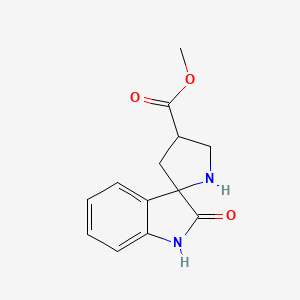 molecular formula C13H14N2O3 B3096355 Methyl 2-oxo-1,2-dihydrospiro[indole-3,2'-pyrrolidine]-4'-carboxylate CAS No. 1280538-09-1