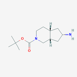 molecular formula C13H24N2O2 B3096374 tert-Butyl (4aR,6S,7aS)-rel-6-amino-octahydro-1H-cyclopenta[c]pyridine-2-carboxylate CAS No. 1280666-49-0