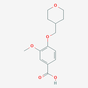 3-Methoxy-4-(oxan-4-ylmethoxy)benzoic acid