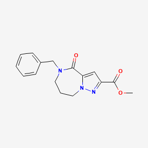 methyl 5-benzyl-4-oxo-4H,5H,6H,7H,8H-pyrazolo[1,5-a][1,4]diazepine-2-carboxylate