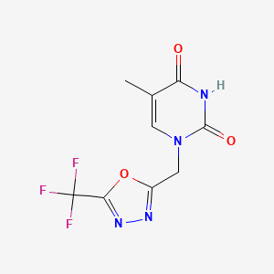 5-Methyl-1-{[5-(trifluoromethyl)-1,3,4-oxadiazol-2-yl]methyl}-1,2,3,4-tetrahydropyrimidine-2,4-dione